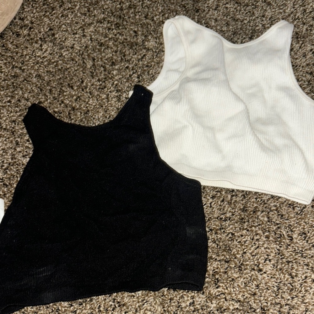 Cotton Candy White Ribbed Crop Top